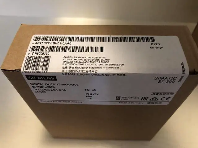 Main image of 1PCS Unopened NEW Siemens 6ES7322-1BH01-0AA0 6ES7 322-1BH01-0AA0 S7-300 SM322