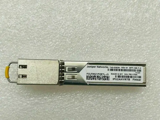 Main image of 740-038291 JUNIPER SFP-1GE-T-C FINISAR FCLF8521P2BTL-J3 1000BASE-T COPPER 100M