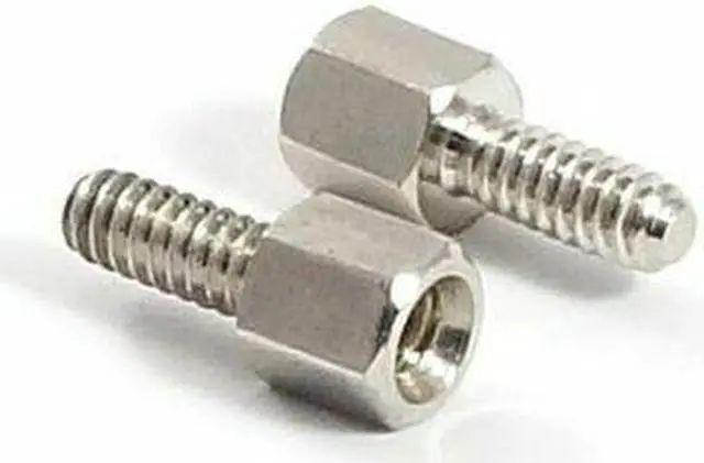 Alt view image 5 of 6 - 25 pcs 4-40 Hex Jackscrew Jack Screws D-Sub Video Card VGA DVI DB9 Standoff
