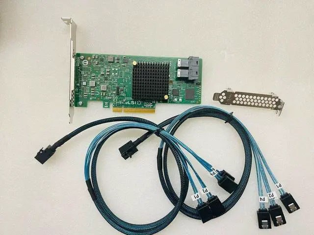 Alt view image 3 of 3 - LSI 9300-8i 12Gbps SAS HBA IT mode ZFS FreeNAS unRAID +2* SFF-8643 SATA Cable