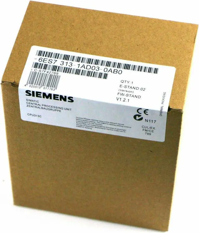Main image of New SIEMENS 6ES7 313-1AD03-0AB0 CPU 313 Processor Module 6ES7313-1AD03-0AB0