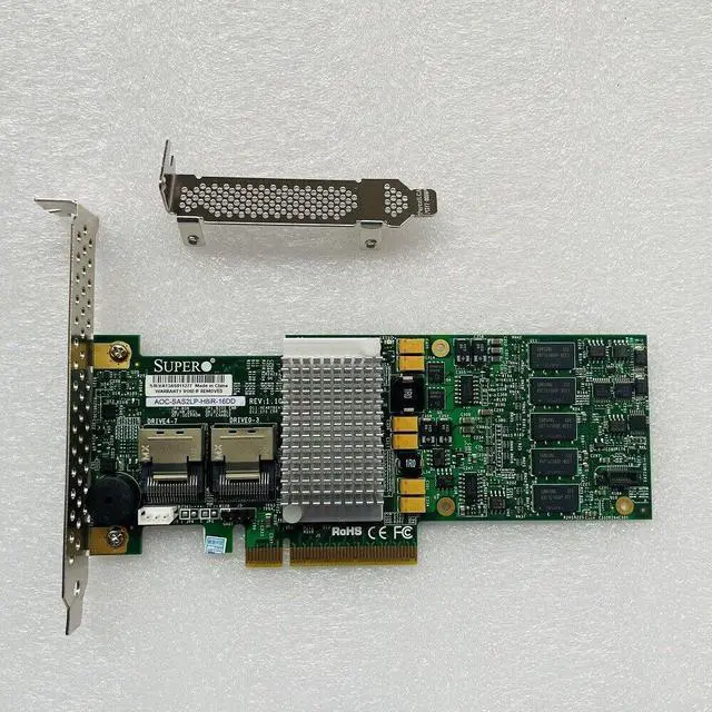 Alt view image 4 of 4 - AOC-SAS2LP-H8IR Supermicro AOC-SAS2LP-H8IR RAID Card + 2PCS 8087 SATA