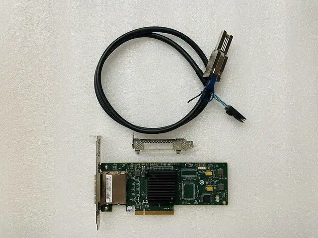 Alt view image 4 of 4 - LSI 9200-8E Controller Card PCIe 6GB 2 Ports IT Mode w/ 8088 to 8087 cable