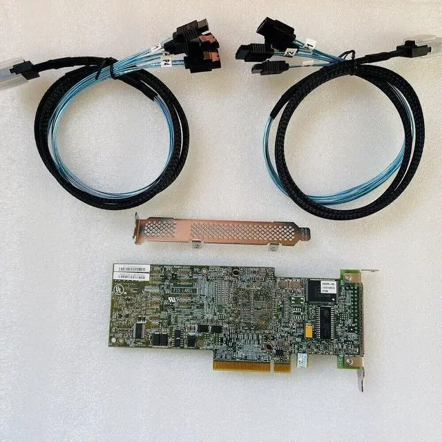 Alt view image 2 of 6 - LSI LSI00202 Megaraid SAS 9260-8i RAID controller+SFF-8087 to (4) SATA cables