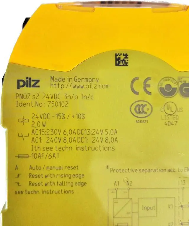 Alt view image 2 of 4 - 1PC New Pilz 751102 PNOZ s2 C Safety Relay 24VDC 3 n/o 1 n/c
