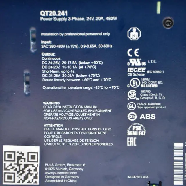 Alt view image 3 of 3 - 1pc NEW QT20.241 power supply original