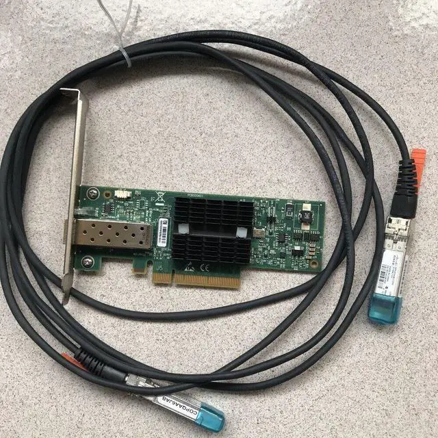 Alt view image 2 of 7 - LOT OF 2 MNPA19-XTR MELLANOX 10GB ETHERNET NETWORK INTERFACE CARD W/CABLE