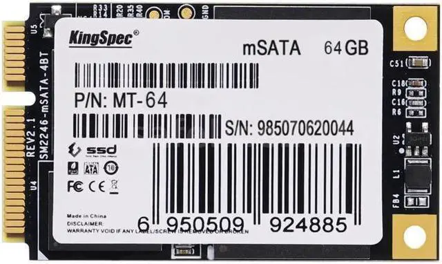 Main image of KingSpec MSATA PCI-E 64GB 64 GB MLC Digital Flash SSD Storage Device 42MM