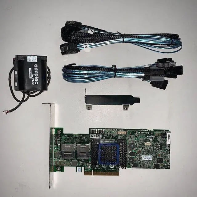 Alt view image 2 of 6 - Adaptec Raid Controller ASR-6805T 8 Ports PCIE2 x8 512MB + AFM-600CC 2PCS 8087