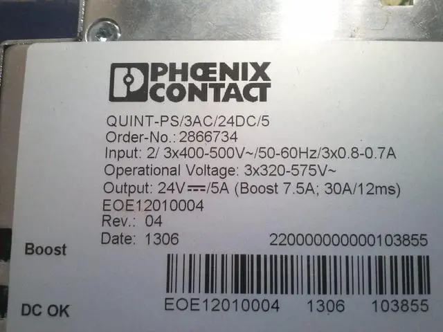 Alt view image 3 of 4 - 1 PCS NEW Phoenix Contact switching power supply QUINT-PS/3AC/24DC/5 2866734