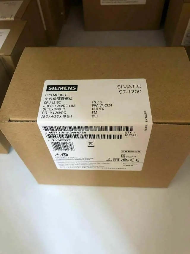 Alt view image 3 of 3 - 1PCS Unopened New Siemens 6ES7 215-1AG40-0XB0 6ES7215-1AG40-0XB0