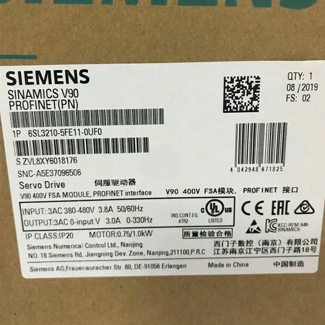 Alt view image 3 of 3 - 1PCS Unopened New Siemens 6SL3210-5FE11-0UF0 6SL3 210-5FE11-0UF0