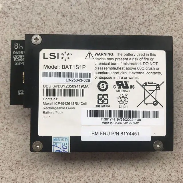 Main image of Lsi BBU08 81Y4451 BAT1S1P battery BBU For 9260 9261 9280 controller raid card