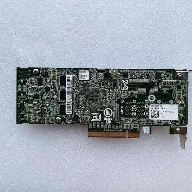 Alt view image 5 of 5 - Adaptec ASR-7805 1G 6GB/s SAS PCIe RAID Controller Card 1GB Cache w/ Batter