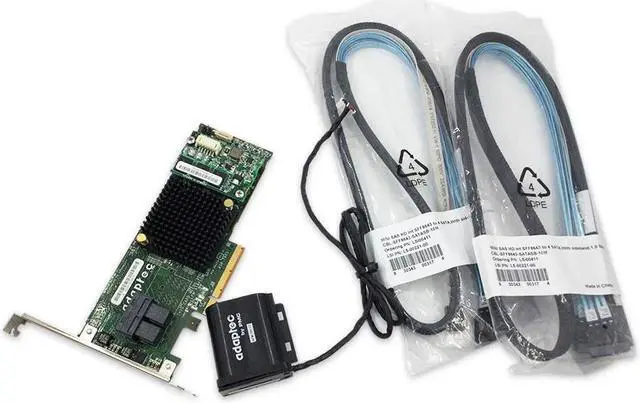 Main image of Adaptec ASR-7805 1G Cache PCIe 6GBs RAID Adapter Card w/ Batter + 8643 cables