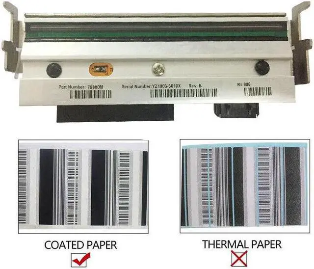 Alt view image 2 of 5 - New Printhead for Zebra ZM400 203dpi 79800M Thermal Label Barcode Printer
