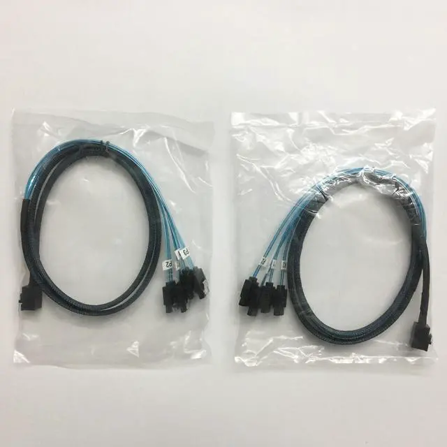 Main image of 2x Mini SAS SFF-8643 to 4 SATA 7pin hard disk 6Gbps data Server Raid Cable 1m