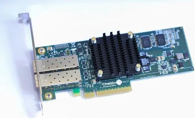 Alt view image 2 of 7 - Chelsio T520-CR 10Gb 2-Port SFP+ PCIe Unified Wire Adapter Card 110-1160-50