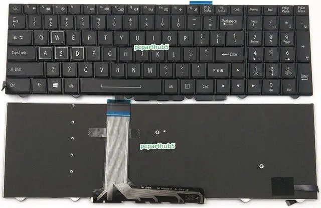 Alt view image 3 of 3 - New Sager NP9172 NP9173 NP9175 NP9176 NP9752 NP9753 Laptop Keyboard US Backlit