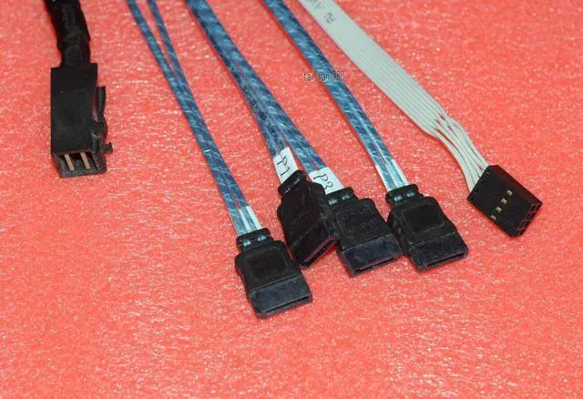 Alt view image 2 of 3 - SFF-8643 to 4 SATA fan out cable, Comply with SAS 3.0 12G 1M /3ft