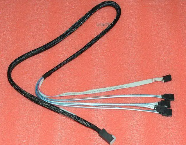Main image of SFF-8643 to 4 SATA fan out cable, Comply with SAS 3.0 12G 1M /3ft