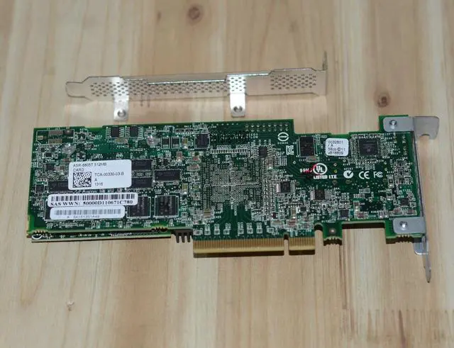 Alt view image 3 of 3 - Adaptec Raid Controller ASR-6805T 8 Ports PCIE2 x8 512MB+2*8087 to 8087 70CM