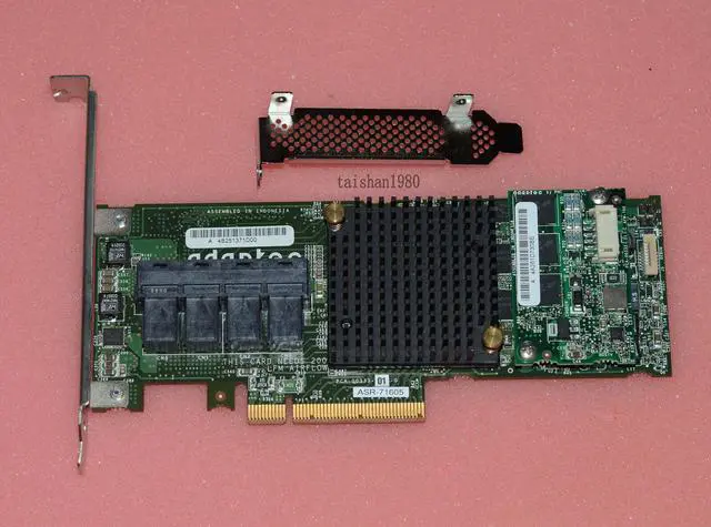 Alt view image 3 of 5 - Adaptec ASR-71605 16-Port 6Gb/s 1GB SATA PCIe RAID + 8643 TO sata*4 cable