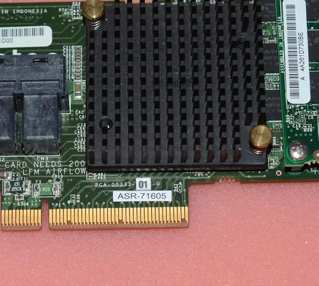 Alt view image 5 of 5 - Adaptec ASR-71605 16-Port 6Gb/s 1GB SATA PCIe RAID + 8643 TO sata*4 cable