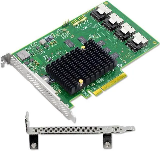 Alt view image 2 of 3 - LSI LSI00244 9201-16i PCI-Express 2.0 x8 SATA / SAS Host Bus Adapter Card