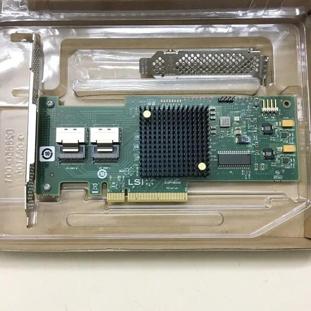 Alt view image 2 of 6 - LSI SAS 9210-8i 8-port 6Gb/s PCIe x8 HBA RAID + SAS SFF-8087 to 4x SATA Cable