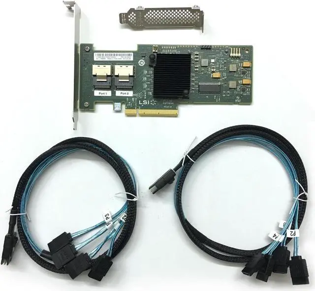 Main image of LSI SAS 9210-8i 8-port 6Gb/s PCIe x8 HBA RAID + SAS SFF-8087 to 4x SATA Cable