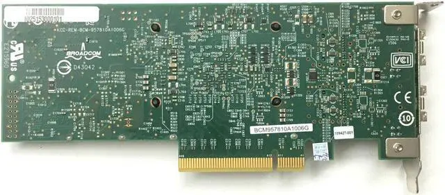 Alt view image 4 of 4 - Broadcom BCM957810A1006G 10GB PCIe x8 Dual Port SFP Host Bus Adapter NIC
