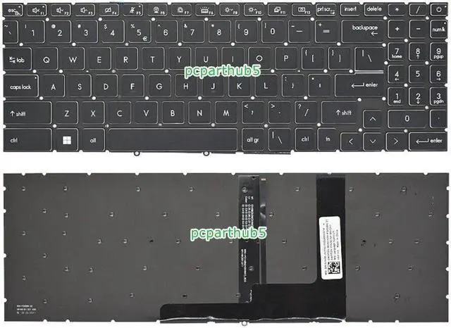 Main image of New MSI Creator M16 A11UC A11UD A12UC A12UD A12UE A12U Keyboard US White Backlit