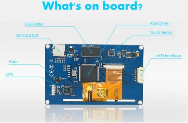 Alt view image 5 of 6 - 3.2" Nextion NX4024T032 USART HMI TFT Intelligent LCD Touch Display Module