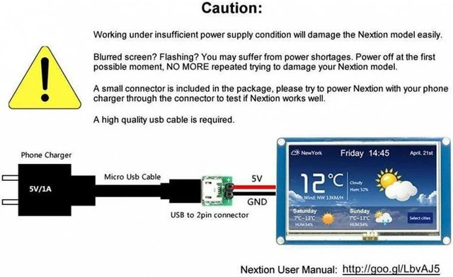 Alt view image 4 of 6 - 3.2" Nextion NX4024T032 USART HMI TFT Intelligent LCD Touch Display Module