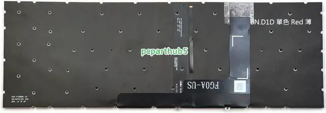 Alt view image 3 of 3 - New MSI Katana GF76 11SC 11UE 12UC 12UD 12UG MS-17L1 Keyboard US Red Backlit