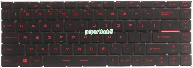 Alt view image 2 of 3 - New MSI GF65 GF65 Thin 9SD 9SE 10SD 10SE MS-16W1 MS-16W2 Keyboard US Red Backlit