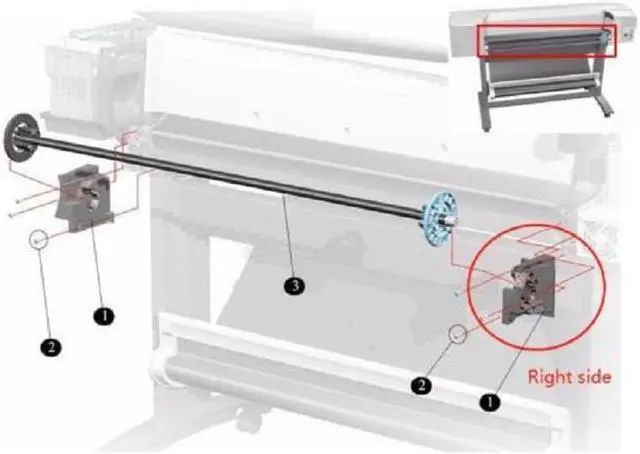 Alt view image 5 of 5 - Right Side Rollfeed Mount Kit C7769-60380 C7770-60014 Fit for HP DJ 500 510 800