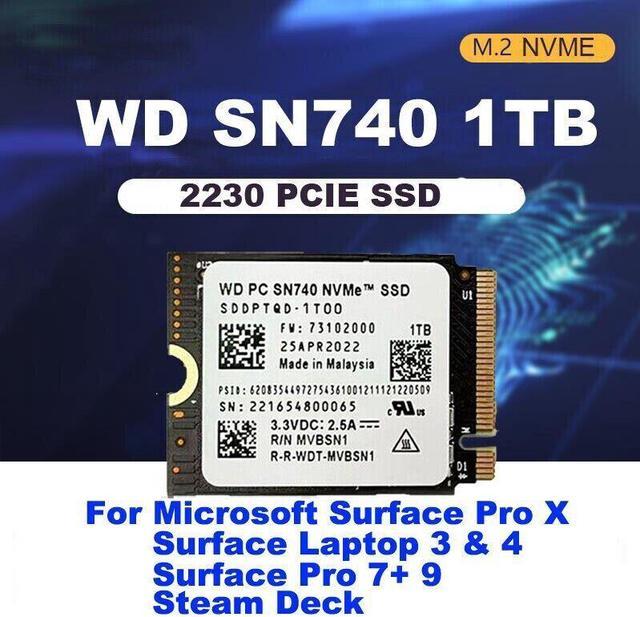 1TB M.2 2230 SSD NVMe PCIe4x4 PC SN740 For Steam Deck ASUS ROG