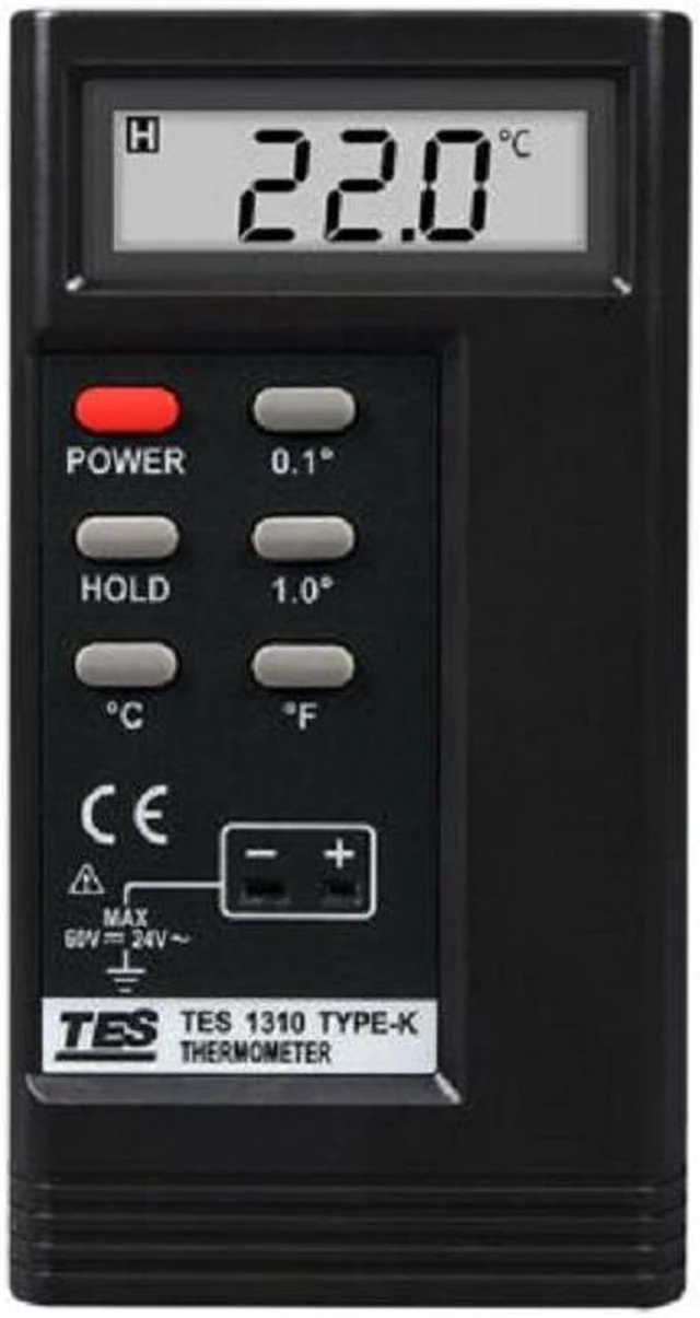 Main image of TES-1310 Digital Thermometer with K Type Thermocouple Probe Range -50~1300C