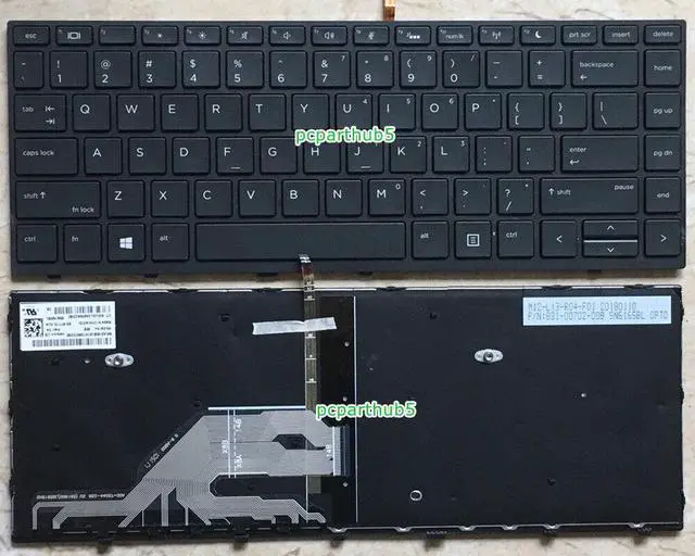 Main image of New For HP Probook 430 G5 440 G5 445 G5 Black Laptop Keyboard US Backlit L01071-001