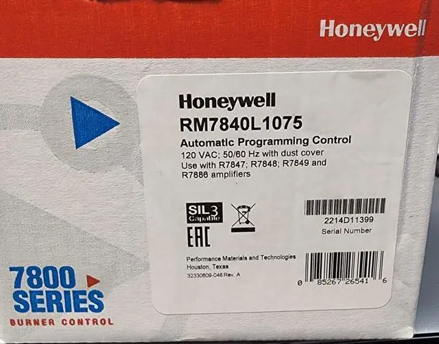 Alt view image 3 of 3 - NEW IN BOX DHL SHIP Honeywell RM7840L1075 burner control RM7840 L1075 #S