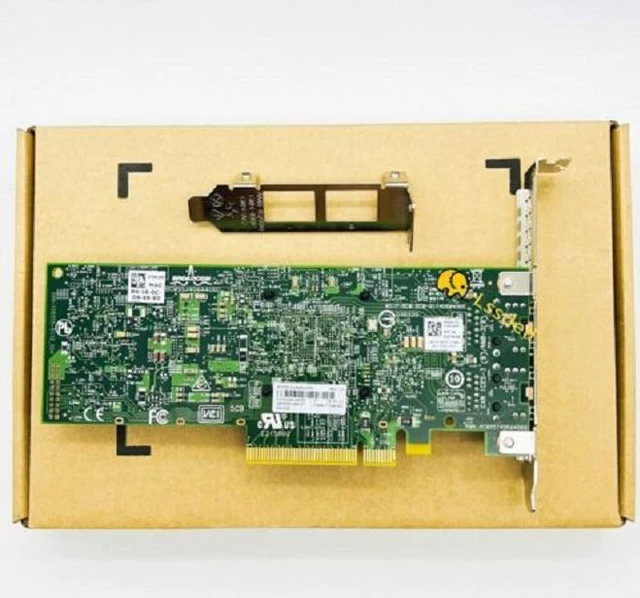 Alt view image 3 of 4 - For Dell Broadcom 57416 BCM57416 ual-Port 10GB Base-T Network Card Bracket 3TM39