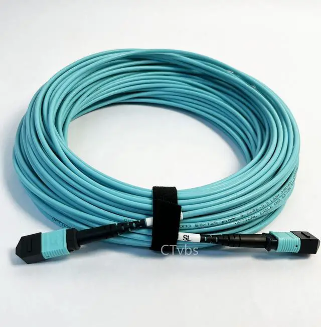Alt view image 3 of 4 - 3~30M MPO Cable Female OM3 8 Fiber MPO to MPO Type B Fiber Patch Cord