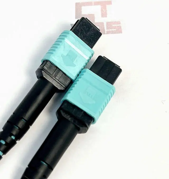 Alt view image 3 of 7 - 30M MPO Cable 8 Fiber MPO-MPO Female to Female Multi Mode Type B OM3 Fiber Cable