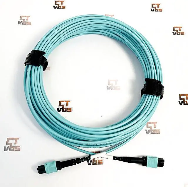 Alt view image 7 of 7 - 30M MPO Cable 8 Fiber MPO-MPO Female to Female Multi Mode Type B OM3 Fiber Cable