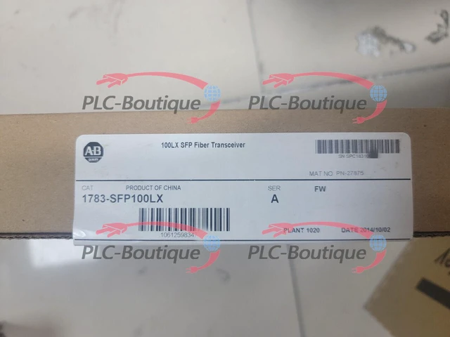 Main image of Allen-Bradley 1783-SFP100LX Stratix Fiber SFP Transceiver SER A FACTORY SEALED