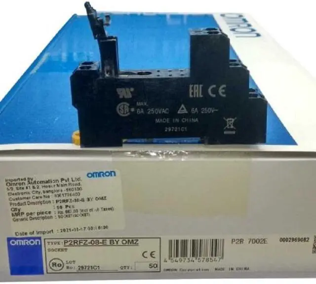 Main image of 10PCS New Omron P2RFZ-08-E Relay Base In Box  P2RFZ08E