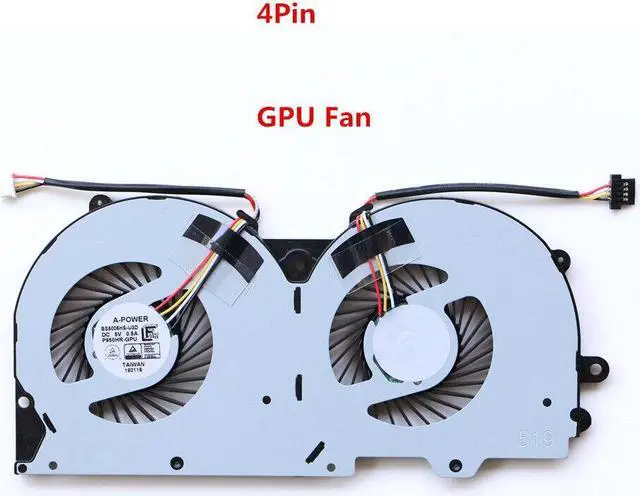 Main image of BS5005HS-U3D P950HR-GPU For Clevo P950 P950HR GPU Cooling Fan 4Pin