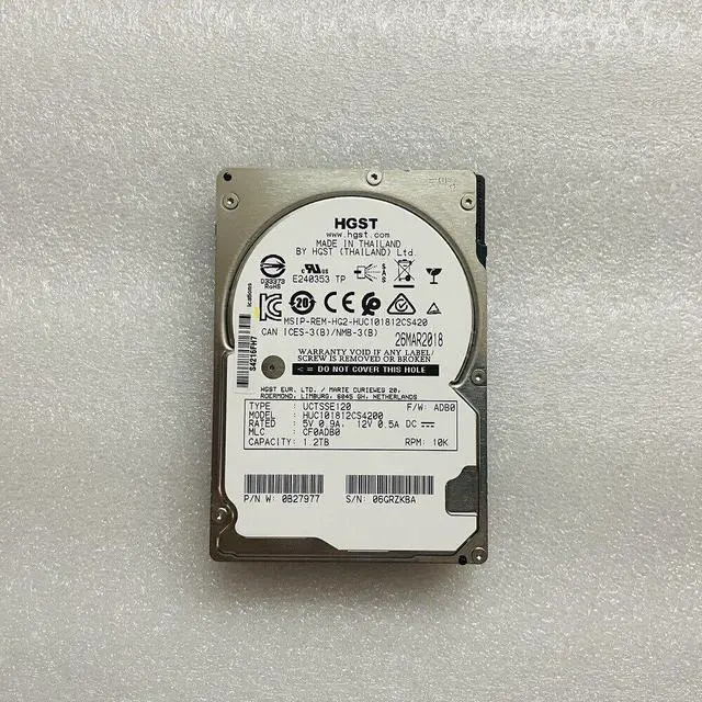 Alt view image 2 of 4 - HGST 1.2TB 12G 10K SAS 2.5 12Gbs Server Hard Drive HUC101812CS4200 HDD